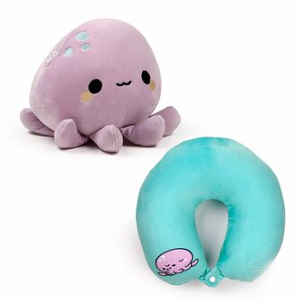 Swapseazzz Adoramals Octopus 2-in-1 Pluche Reiskussen